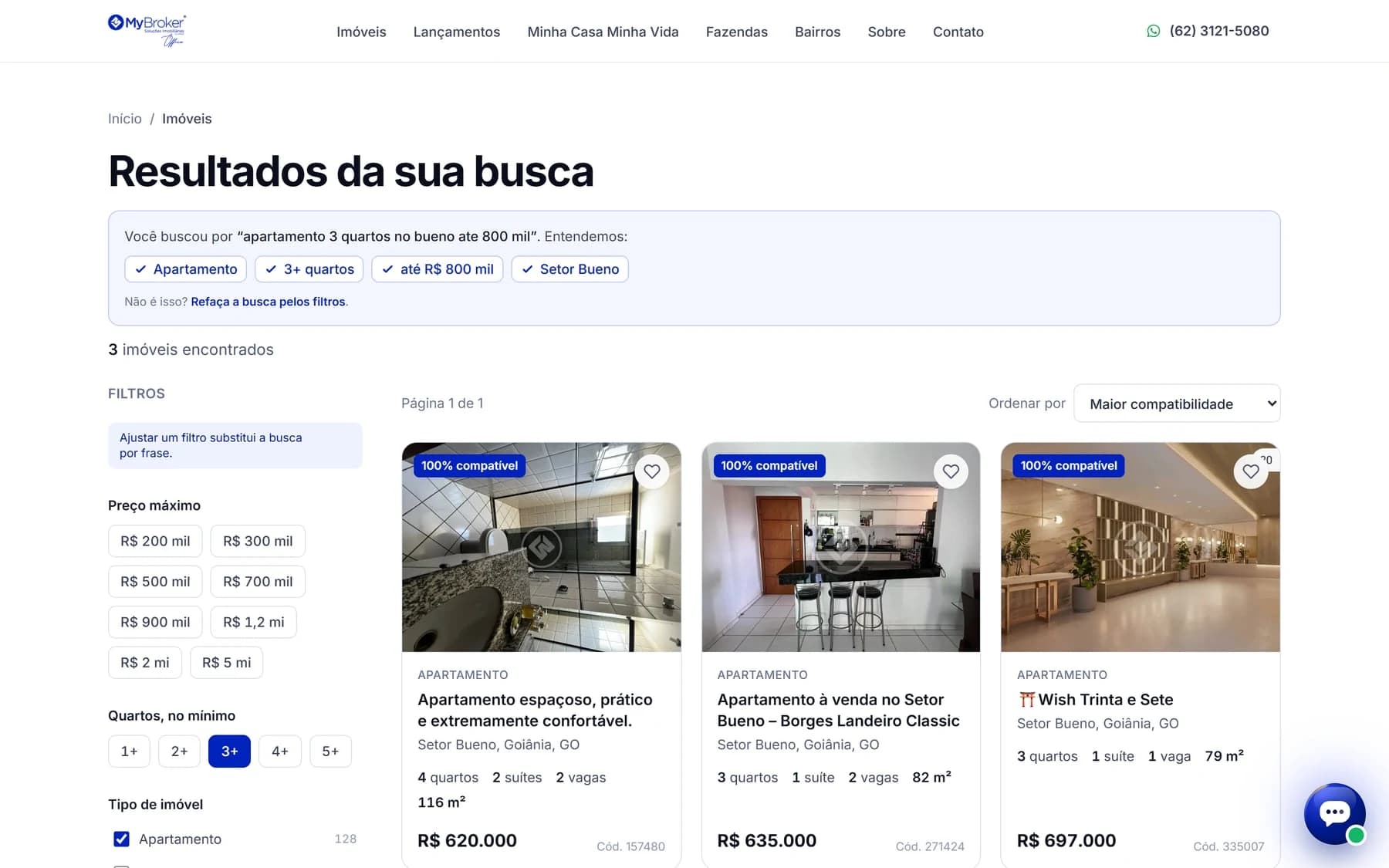 My Broker Office — Busca com critérios interpretados e filtros